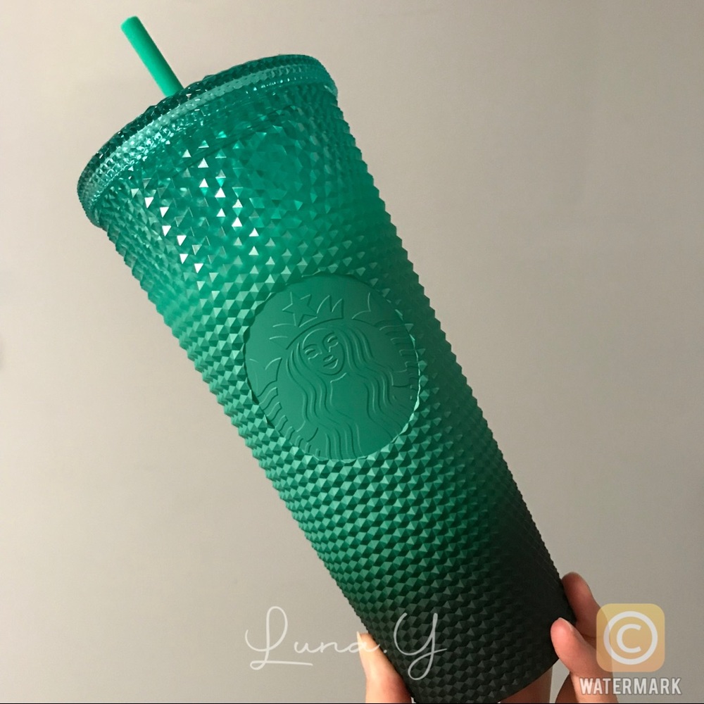 Starbucks Mint Green Gradient Studded Cup Tumbler 2022 Holiday Limited